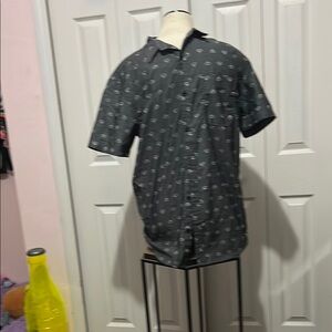 Men's Gray Short Sleeve Shirt